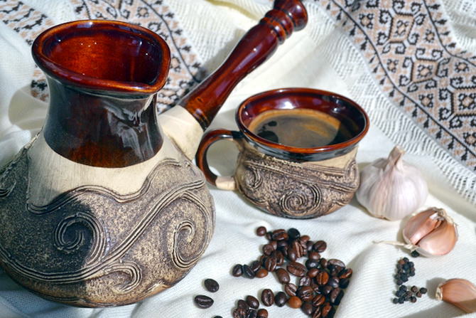 Кофе с медом и чесноком